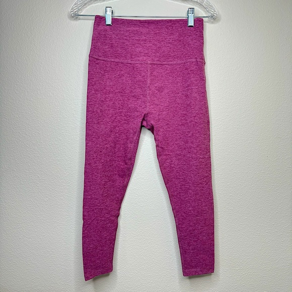Beyond Yoga | NWOT Spacedye Crop Leggings | large pale plum Heather - Picture 1 of 5